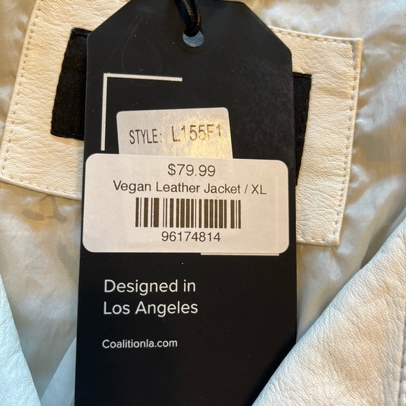 NEW vegan leather Moto jacket in vanilla. Perfect for a spring refresh! - Picture 8 of 8
